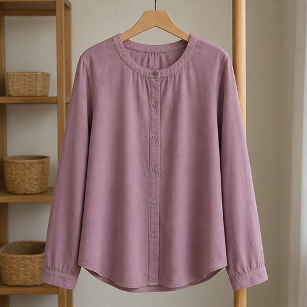 Mauve Peplum Top